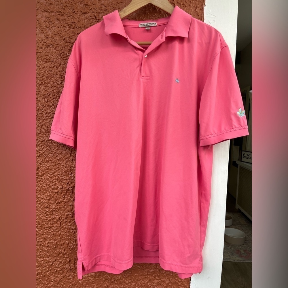 Peter Millar Polo Shirt Mens Extra Large Pink Golf